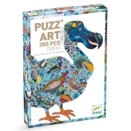 Djeco Puzz'Art Dodo 350 darabos művészeti sziluett puzzle kék madár mintás doboza