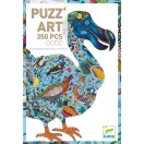 Djeco Puzz'Art Dodo 350 darabos kirakó dobozának elölnézete a színes madár sziluettel