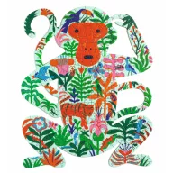 Djeco Puzz Art Majom 350 darabos művészeti puzzle doboza színes dzsungel mintával