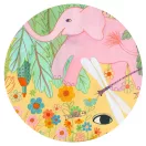 Djeco 150 darabos bálna alakú művészeti puzzle színes állatfigurákkal a dobozában