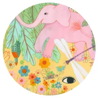 Djeco 150 darabos bálna alakú művészeti puzzle színes állatfigurákkal a dobozában