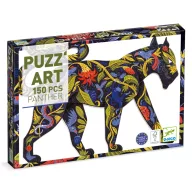 Djeco Puzz Art Panther 150 darabos fekete párduc alakú művész puzzle doboza