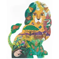 Djeco Oroszlán művész puzzle 350 darabos kontúrvágott kirakó doboza