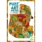 Djeco Medvék művész puzzle 350 darabos doboza színes állatfigurákkal