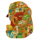 Djeco Medvék művész puzzle 350 darabos doboza színes állatfigurákkal