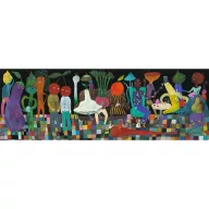 Djeco Caponata művész puzzle 350 darabos doboza színes zöldségfigurás illusztrációval