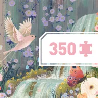 Djeco Tündér-tó 350 darabos panoráma művész puzzle doboza őzikével és nyuszival
