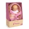 Djeco Játékbaba Mini Barbara 20 cm-es méretben, saját mózeskosarában