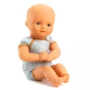 Djeco Róza játékbaba barna szemmel 32 cm-es méretben