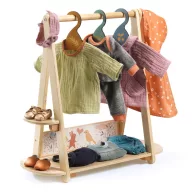   Djeco Nagy ruhafogas 3 vállfával - Large clothes rack, 3 hangers