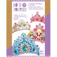 Djeco Like a Princess kreatív készlet doboza 4 darab díszíthető tiarával