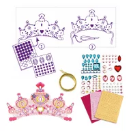 Djeco Like a Princess kreatív készlet doboza 4 darab díszíthető tiarával