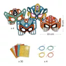 Djeco Csináld magad! Fémfóliás Robot arcmaszkok kreatív szett gyerekeknek