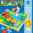 Djeco Mosaico Ducky and Co képkirakó színes figurákkal kisgyermekeknek