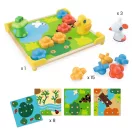 Djeco Mosaico Ducky and Co képkirakó színes figurákkal kisgyermekeknek
