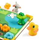 Djeco Mosaico Ducky and Co képkirakó színes figurákkal kisgyermekeknek