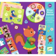   DJECO Társasjáték - Kis barátok bingo, memória, dominó - Little friends