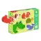 Djeco párosító puzzle állatos mintával két éves kortól zöld színű hordozható dobozban