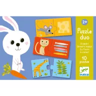   Djeco Párosító puzzle - Ki mit eszik?, 20 db-os -  Dinner's ready!