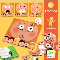 Djeco Emotico érzelmeket fejlesztő játék doboza és kártyái