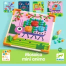 Djeco Pötyi mozaik Kisállatok készlet színes elemekkel és állatos mintákkal