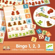   Djeco Fejlesztő játék - Bingó a számokkal - Eduludo Bingo 1, 2, 3 numbers