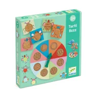 Djeco Tactil Bzzz tapintós fejlesztő játék doboza és figurái