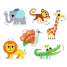 Djeco Articulo Animals 6 darabos kirakott állatfigura készlet mozgó részekkel