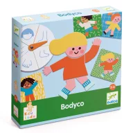 Djeco Bodyco testrészek bingó fejlesztő játék doboza színes illusztrációkkal