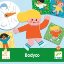 Djeco Bodyco testrészek bingó fejlesztő játék doboza színes illusztrációkkal