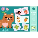 Djeco színpárosító párosító puzzle kék hordozófüllel ellátott dobozban