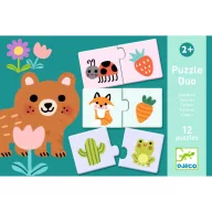 Djeco színpárosító párosító puzzle kék hordozófüllel ellátott dobozban