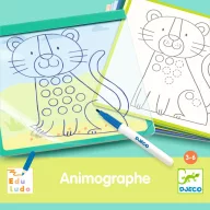   Djeco Fejlesztő játék - Állatmintás vonalvezető - Eduludo Animographe