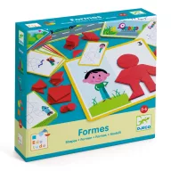 Djeco Eduludo Shapes alakzatok és formák fejlesztő játék doboza piros geometriai elemekkel