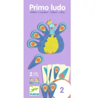 Djeco Primo Ludo - Négyig társasjáték színes kártyákkal és figurákkal 2 éveseknek