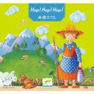 Djeco Hop Hop Hop Juh terelés kooperatív társasjáték doboza pásztorlány és bárány illusztrációval