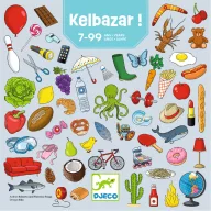 Djeco KelBazar Bolhapiac társasjáték doboza sok színes illusztrációval