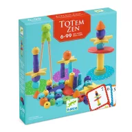 Djeco Totem Zen ügyességi társasjáték doboza színes faelemekkel és pálcikákkal