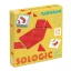 Djeco Sologic Tangram logikai játék 120 feladatkártyával és 7 darab piros fa elemmel