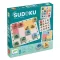 Djeco Crazy Sudoku logikai játék zöld színű doboza fa játékelemekkel