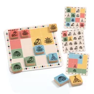 Djeco Crazy Sudoku logikai játék zöld színű doboza fa játékelemekkel