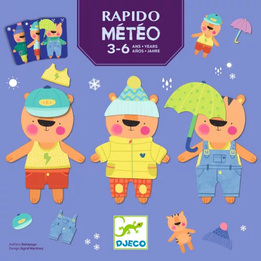 Djeco Társasjáték - Öltözz Teó!  - Rapido Meteo
