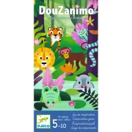 Djeco Douzanimo kooperatív memóriajáték zöld színű, dzsungelállatokat ábrázoló doboza