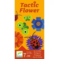 Djeco Tactic Flower sárga doboza színes illusztrált bogarakkal és virágokkal