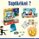 Djeco Tapikékoi Mi tűnt el társasjáték doboza családi illusztrációval és betörővel