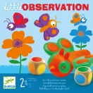 Djeco Little Observation társasjáték dobozának illusztrációja pillangókkal és virágokkal
