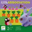 Djeco Little Association társasjáték dobozának előlapja lila nyuszival