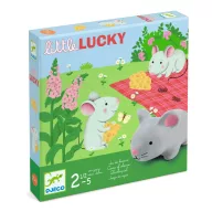 Djeco Little Lucky Egy kis szerencse társasjáték doboza két kedves egérkével és sajttal