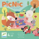 Djeco PicNic társasjáték elölnézeti képe erdei piknik illusztrációval