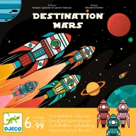 Djeco Irány a Mars! társasjáték illusztrált doboza 6-99 éves korig